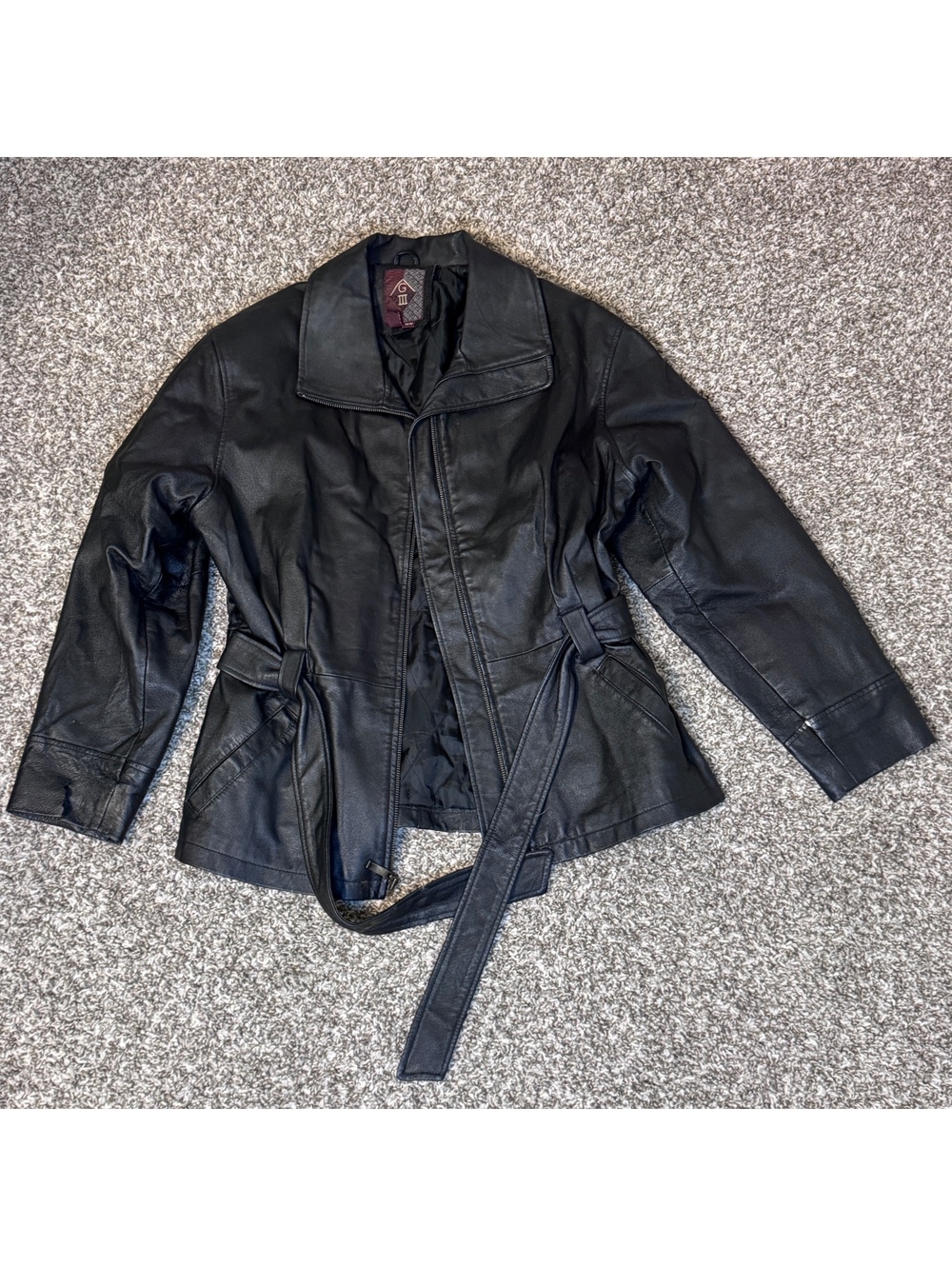 90s Vintage Leather Moto Jacket